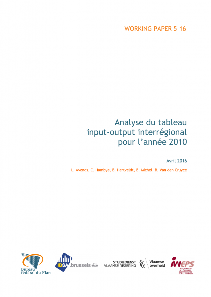 Analyse du tableau input-output interrégional pour l’année 2010
