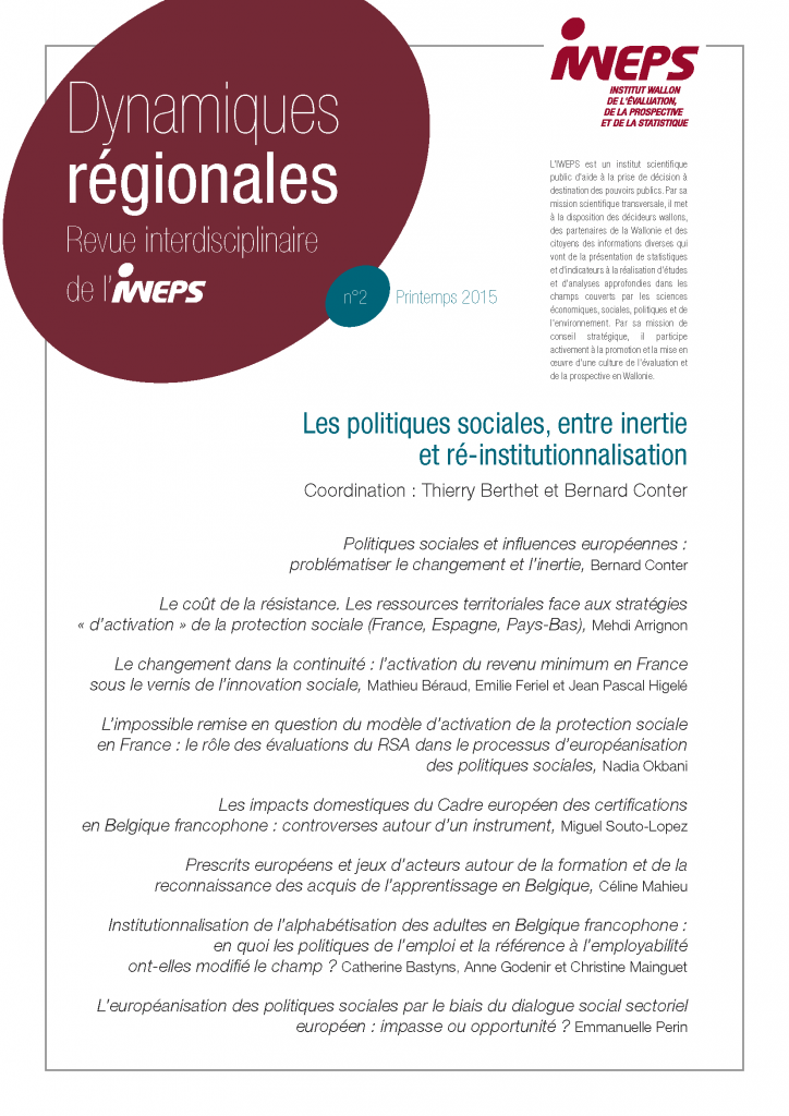 Les politiques sociales, entre inertie et ré-institutionnalisation