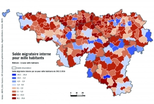 Solde migratoire interne pour mille habitants