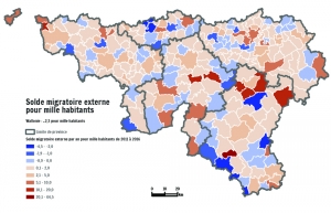 Solde migratoire externe pour mille habitants