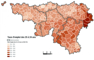 Taux d'emploi des 15 à 24 ans