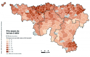 Prix moyen du terrain à bâtir
