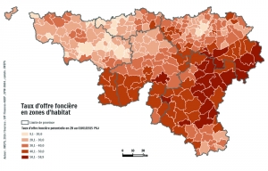 Taux d'offre foncière en zones d'habitat