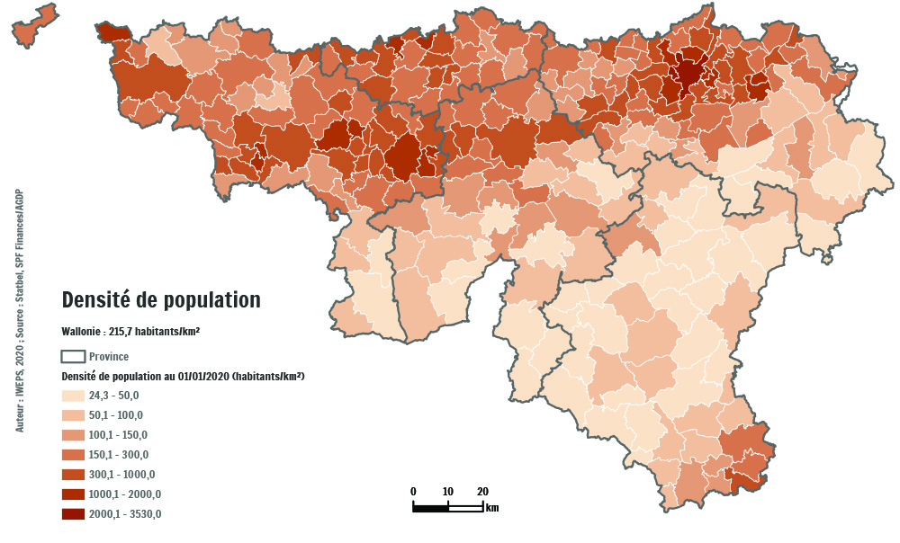 Densite De Population En Wallonie Iweps