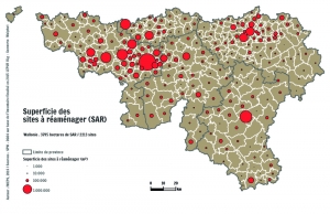 Superficie des sites à réaménager (SAR)