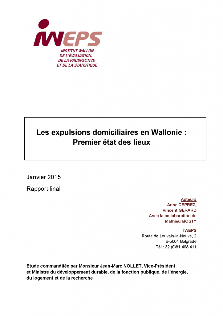 Les expulsions domiciliaires en Wallonie