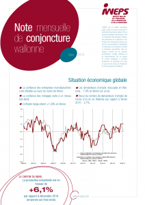 Note mensuelle de conjoncture wallonne - Mars 2016