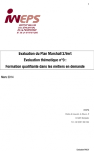 Evaluation de Plan Marshall 2.Vert - Evaluation thématique n°9: Formation qualifiante dans les métiers en demande