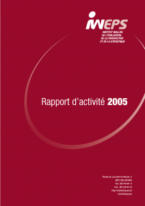 Rapport d'activité - 2005