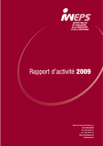 Rapport d'activité - 2009