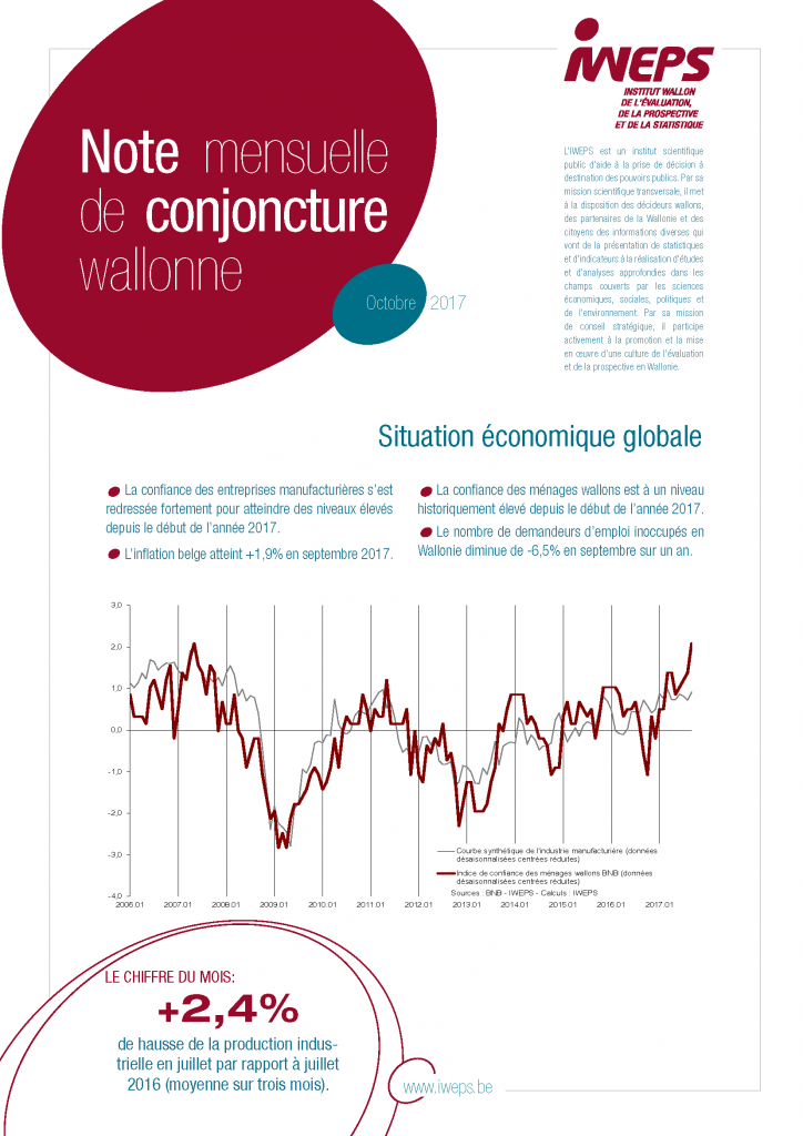 Note mensuelle de conjoncture wallonne - Octobre 2017