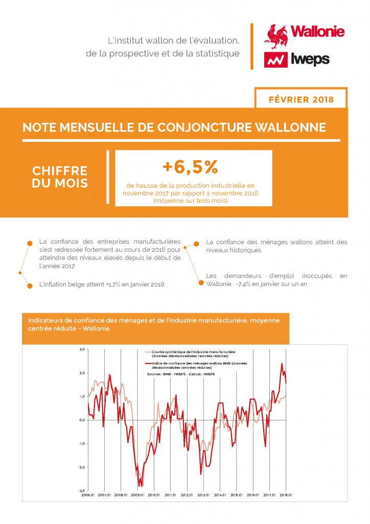 Note mensuelle de conjoncture wallonne - Février 2018