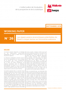 Les répercussions économiques potentielles du Brexit à moyen terme sur l'économie wallonne