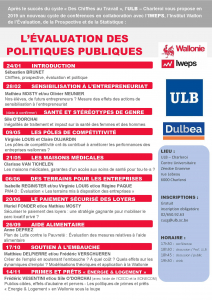 Cycle de conférences ULB-IWEPS : L’évaluation des politiques publiques