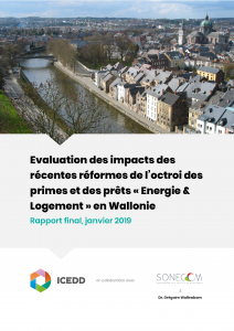 Evaluation des impacts des récentes réformes de l’octroi des primes et des prêts « Energie & Logement » en Wallonie