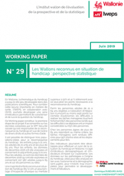 Les Wallons reconnus en situation de handicap : perspective statistique