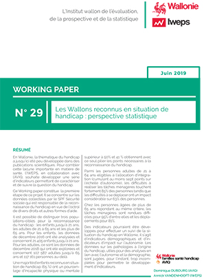 Les Wallons reconnus en situation de handicap : perspective statistique