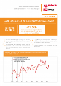 Note mensuelle de conjoncture wallonne - Juillet 2019