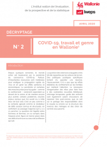 COVID-19, travail et genre en Wallonie