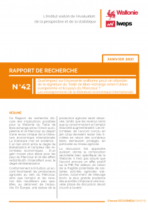 Quel impact sur l’économie wallonne peut-on attendre de la signature du Traité de libre-échange entre l’Union européenne et les pays du Mercosur ? Les enseignements de la littérature économique internationale