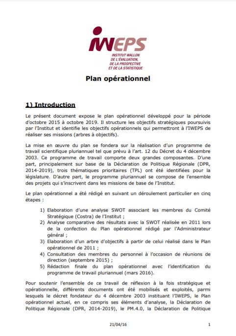 Plan opérationnel 2015-2019