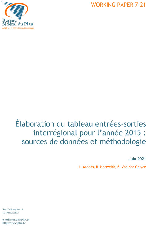 Élaboration du tableau entrées-sorties interrégional pour l’année 2015 : sources de données et méthodologie