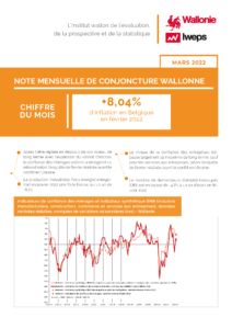 Note mensuelle de conjoncture wallonne - Mars 2022