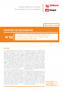 Évaluation ex ante du Plan de Relance de la Wallonie au regard des Objectifs de développement durable