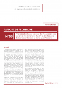 Analyses statistiques croisées des mesures d’accès aux droits fondamentaux (ISADF) et d’indicateurs de la crise sanitaire de la Covid-19 en Wallonie