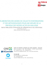 Élaboration des modes de collecte d’informations et des méthodologies pour une mesure de la pratique des modes actifs en Wallonie