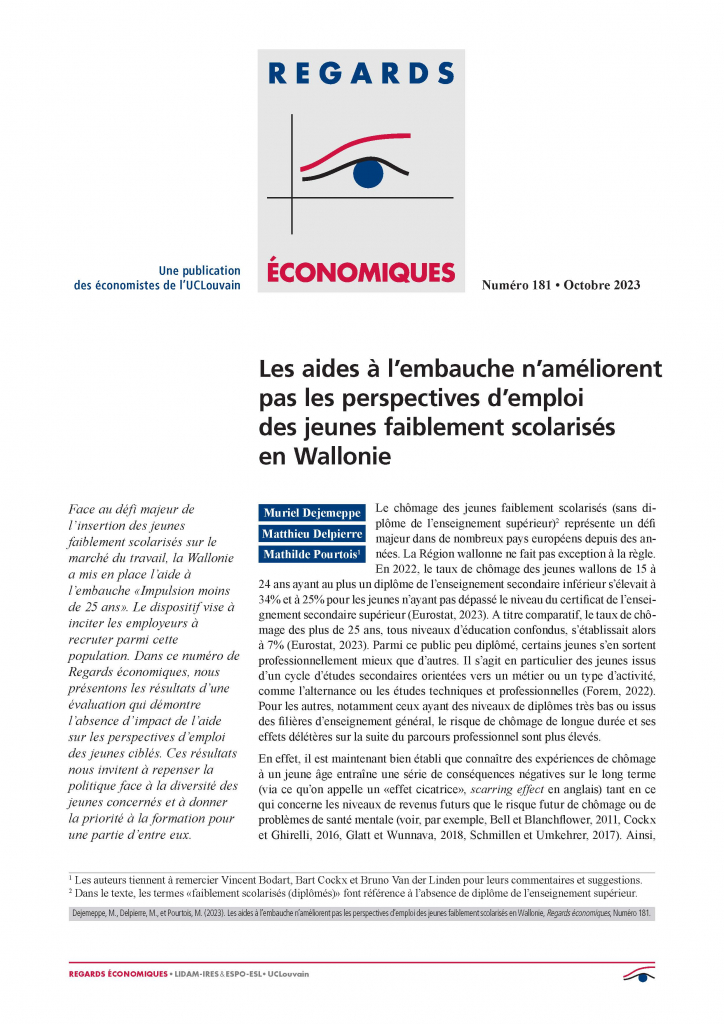 Regards économiques N°81