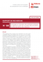 Éclairage sur l’évaluation des politiques publiques en Wallonie à partir de l’inventaire des évaluations du Plan de relance de la Wallonie