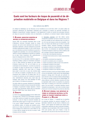 Brèves de l'IWEPS 16