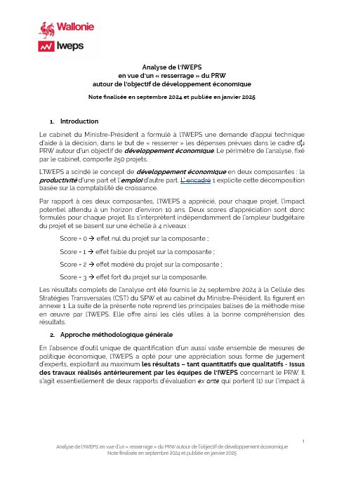 Note resserrage PRW