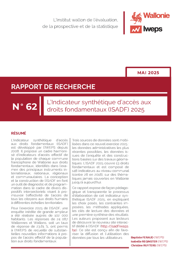 L’Indicateur synthétique d’accès aux droits fondamentaux (ISADF) 2025