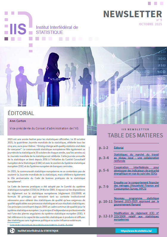 Couverture de la newsletter de l'IIS 9