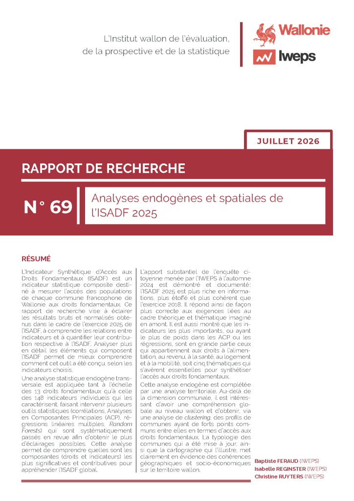 Analyses endogènes et spatiales de l’ISADF 2025